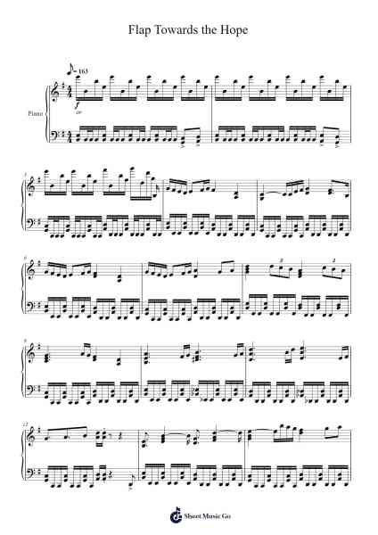 Flap Towards the Hope Sheet Music by Akira Sato/Gou Satou-Arr.Caewald Tabpritt
