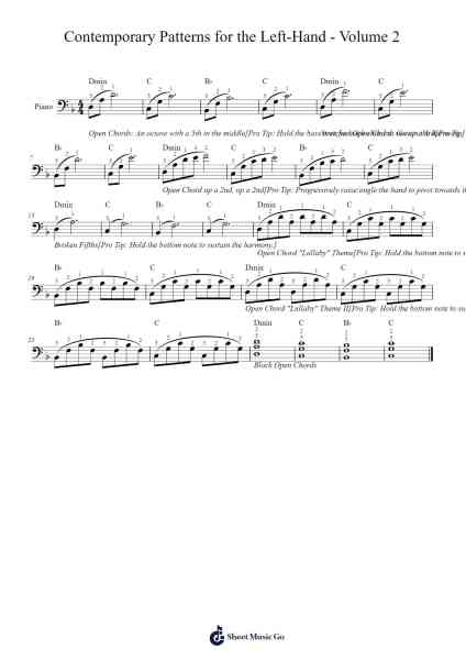Contemporary Patterns for the Left-Hand - Volume 2 Sheet Music by Fete Cashville-Arr.Vicstowe Diaearl