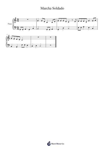 Marcha Soldado Sheet Music by -Arr.Maudtance Waybert