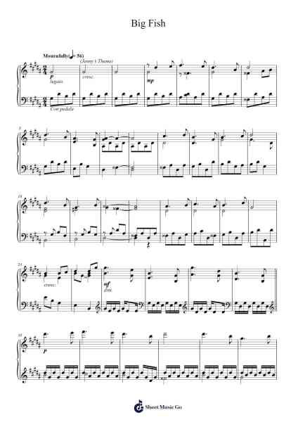 Big Fish Sheet Music by Danny Elfman-Arr.Corsay Parhys
