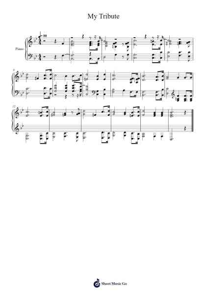 My Tribute 乐谱由 Isaac Watts - 编曲 Babdy Maudpeare