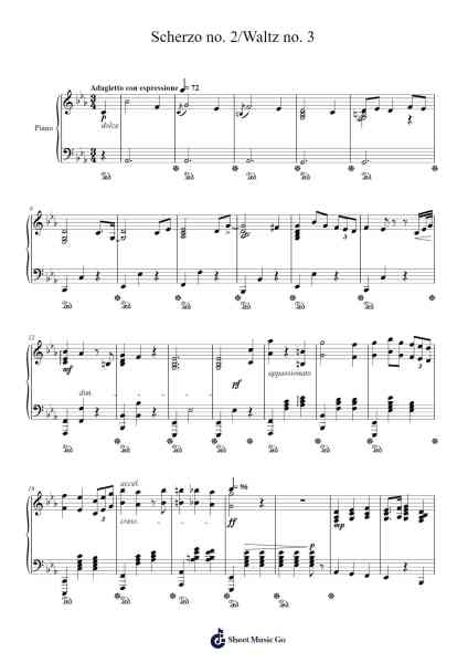 Scherzo No. 2 in B-flat minor, Op. 31 Sheet Music by Brock Savignac-Arr.Bauzel Zebian