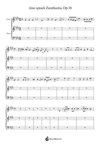 Also sprach Zarathustra, Op. 30 Sheet Music by Richard Strauss-Arr.Paggai Noelsay