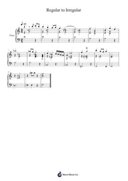 Regular to Irregular Sheet Music by Eises Cromlace-Arr.Jonesram Bonah