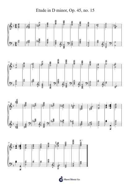 Heller's Etude in D minor, Op. 45, no. 15 Sheet Music by undefined-Arr.Annral Thomliz