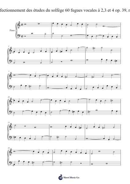 60 Fugues Vocales à 2, 3 et 4 Voix, Op. 39, No. 4 Sheet Music by Pierre Vaillant-Arr.Stelgil Kaycia
