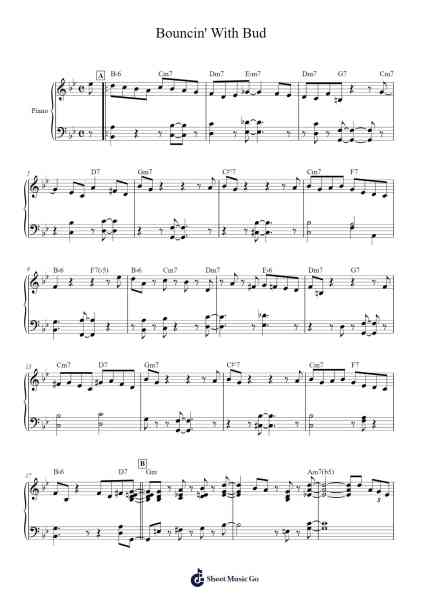 Bouncin' With Bud Sheet Music by Bud Powell-Arr.Clarknence