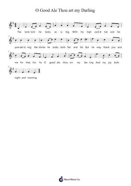 O Good Ale Thou art my Darling Sheet Music by Yamilet Weber-Arr.Mondlius