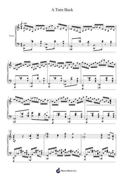 A Turn Back Sheet Music by unknown composer-Arr.Hughmand