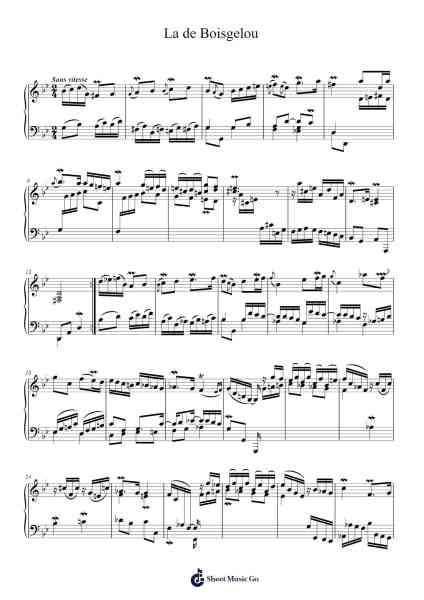 La de Boisgelou Sheet Music by Armand-Louis Couperin-Arr.Blyder