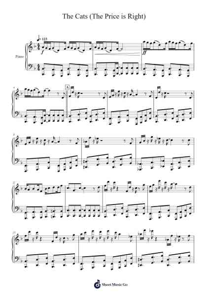 The Cats (The Price is Right) Sheet Music by Score Productions-Arr.Cranethe Dougledk