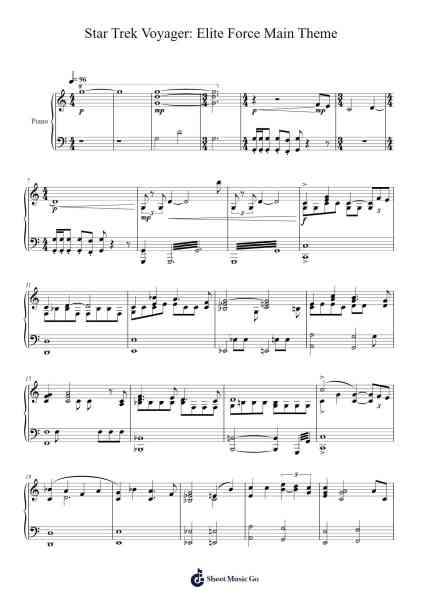 Star Trek Voyager: Elite Force Main Theme Sheet Music by Danny Pelfrey-Arr.Chrisboyd Crosean