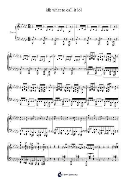 idk what to call it lol Sheet Music by Me-Arr.Harjo