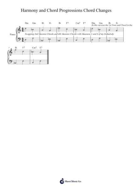Harmony and Chord Progressions Chord Changes Sheet Music by Marc Sabatella-Arr.Greyvieve