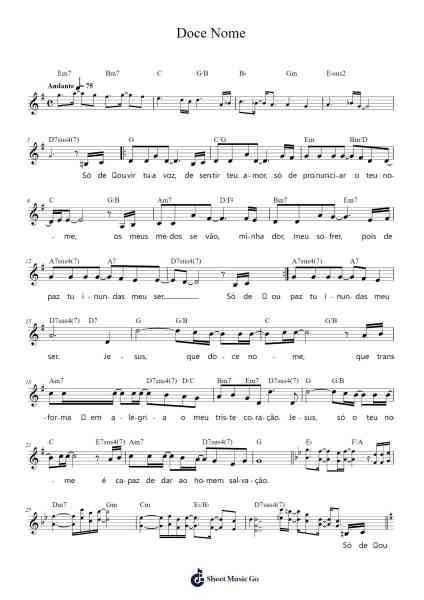 Doce Nome Sheet Music by Vencedores Por Cristo-Arr.Ldad Jeanvan