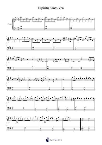 Espiritu Santo Ven Sheet Music by Grupo Barak-Arr.Wolflor Coltrid