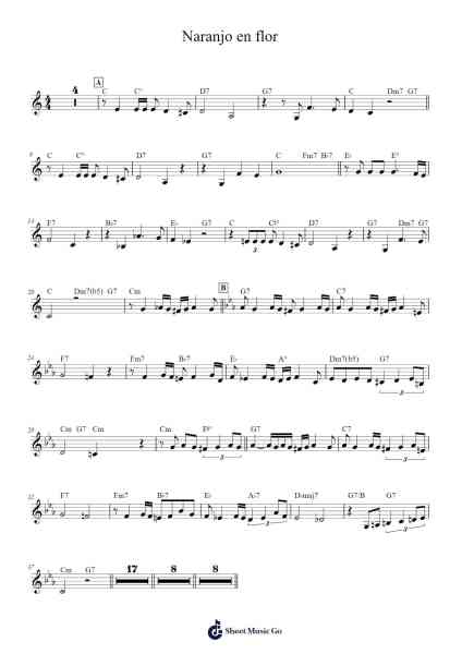 Naranjo en flor Sheet Music by Virgilio Expósito-Arr.Kyleret Earlkyle