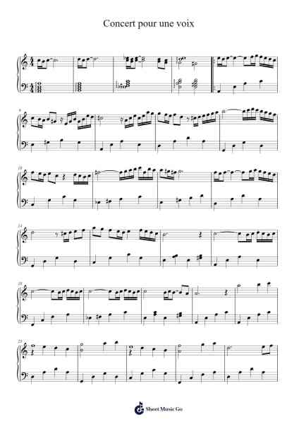 Concert pour une voix Sheet Music by Saint Preux-Arr.Willmand Dundre
