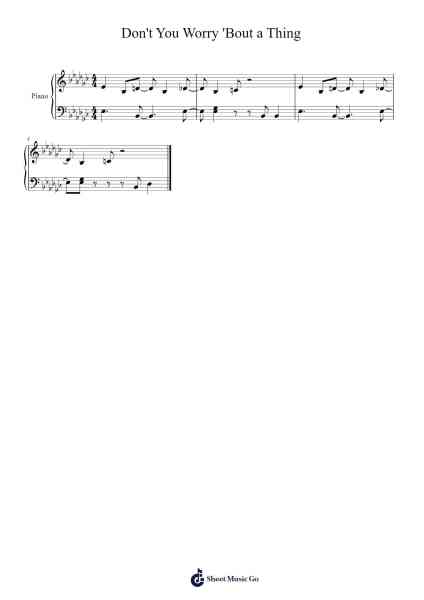 Don't You Worry 'Bout a Thing Sheet Music by -Arr.Clarjudd