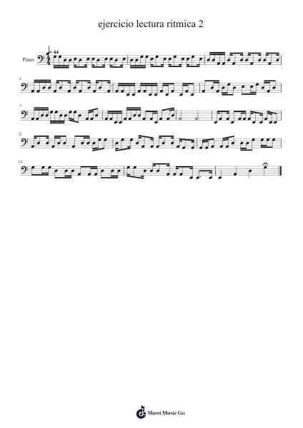 ejercicio lectura ritmica 2 樂譜由 Albertoqua4tro - 編曲 Everbloor Frankrl