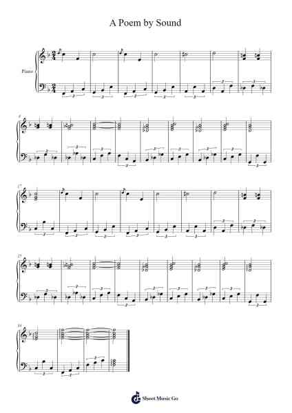 A Poem by Sound Sheet Music by Henry Miyao-Arr.Corsay Parhys