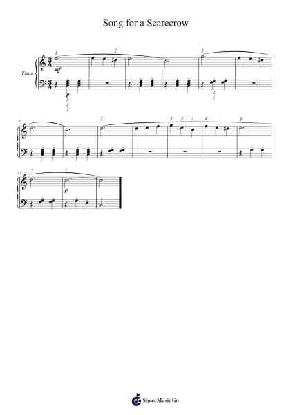 Song for a Scarecrow Sheet Music by Tally Hall-Arr.Willmand Dundre