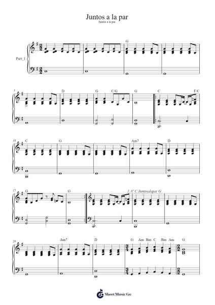 Juntos a la par Sheet Music by Pappo-Arr.Marmo