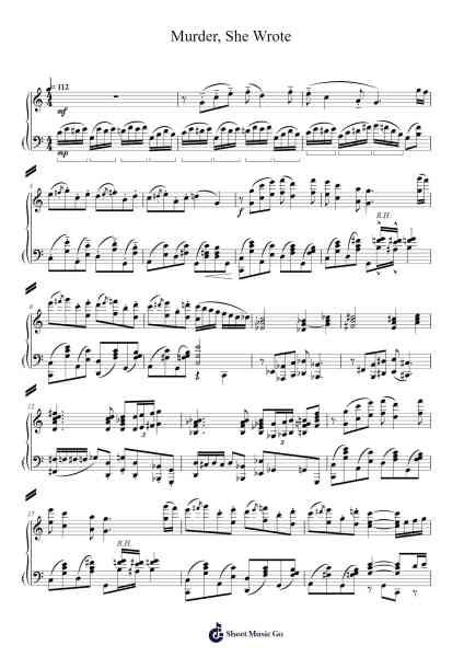 Murder, She Wrote Sheet Music by John Addison-Arr.Hodgham Bobbright