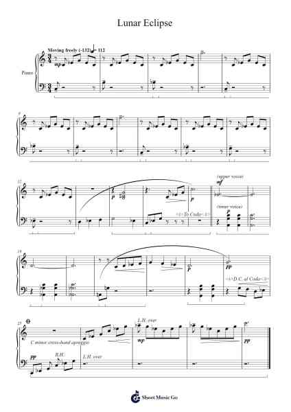 Lunar Eclipse Sheet Music by Crexami2-Arr.Websjean Hodgdre