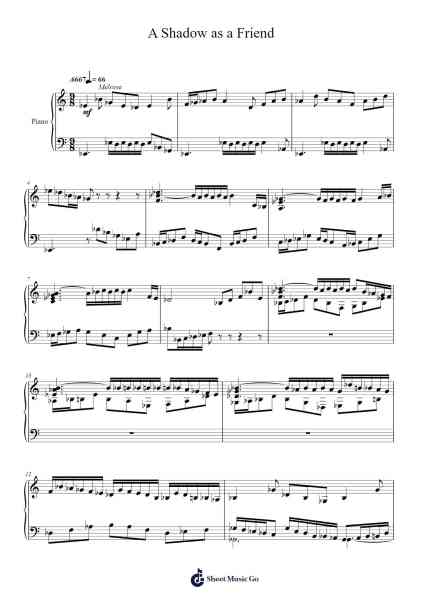 A Shadow as a Friend Sheet Music by Toursbur-Arr.Crichriet Hawreen
