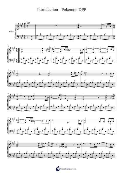 Introduction - Pokemon DPP Sheet Music by Go Ichinose-Arr.Hobbaird Birdsibyl