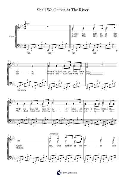 Shall We Gather At The River Sheet Music by Robert Lowry-Arr.Leomos