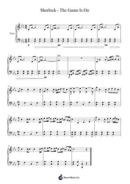 Sherlock - The Game Is On Sheet Music by David Arnold/Michael Price-Arr.Wildeh Francesgrace