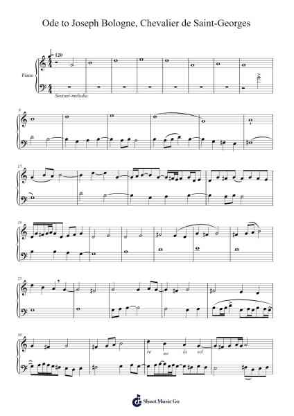 Ode to Joseph Bologne, Chevalier de Saint-Georges Sheet Music by Jermaine D Washington-Arr.Beerthune
