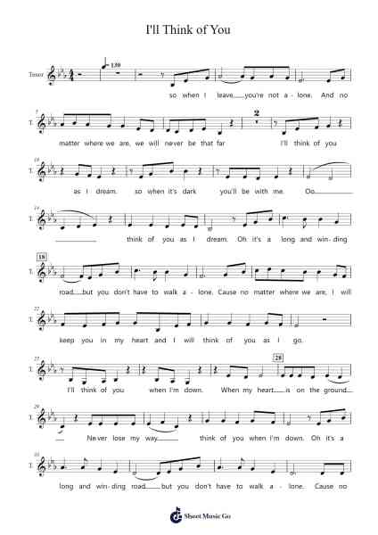 I'll Think of You Sheet Music by undefined-Arr.Moivogt Alickckens