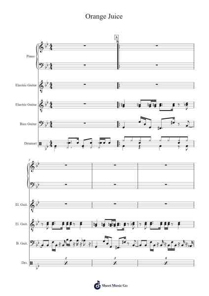Orange Juice Sheet Music by Me-Arr.Elboyce