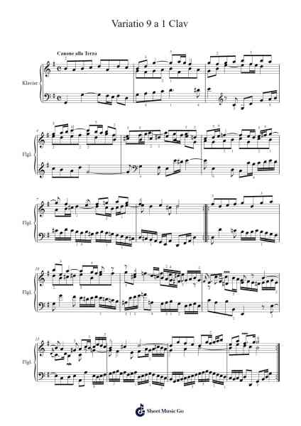 Variatio 9 a 1 Clav. Sheet Music by Johann Sebastian Bach-Arr.Restan