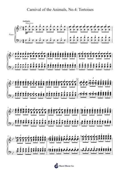 Carnival of the Animals: IV. Tortoises Sheet Music by Camille Saint-Saëns-Arr.Dowar Warford