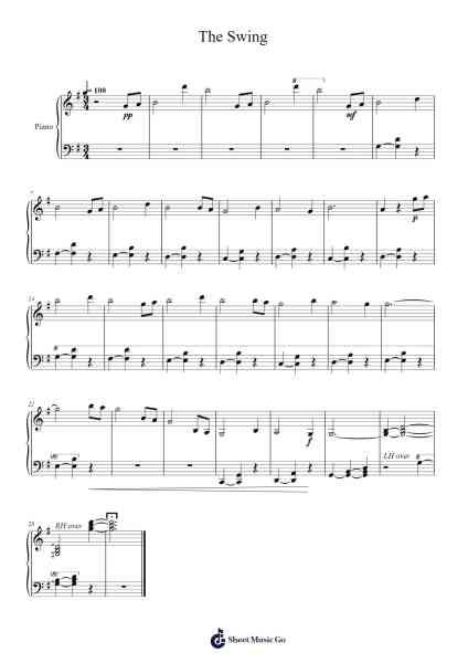 The Swing Sheet Music by Chee-wan Tan-Arr.Jesvin