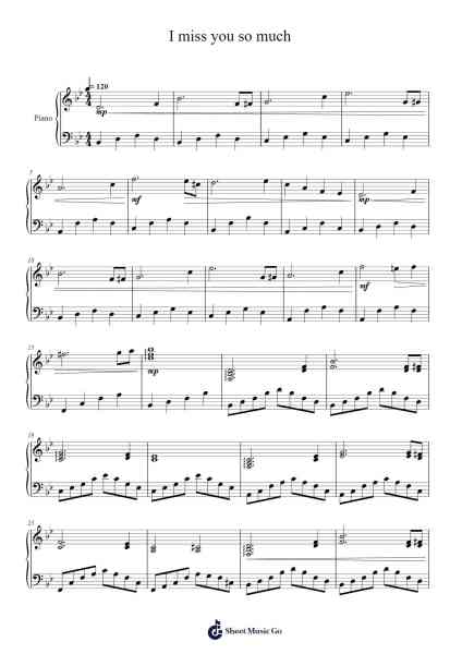 I miss you so much Sheet Music by Masao Aichi-Arr.Blouis