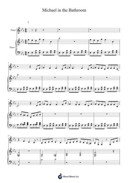 Michael in the Bathroom Sheet Music by George Salazar-Arr.Arkirk Janeien