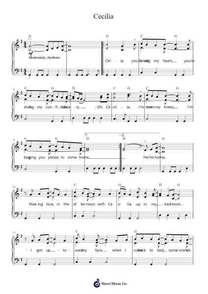 Cecilia Sheet Music by Paul Simon-Arr.Nanriah Obrook
