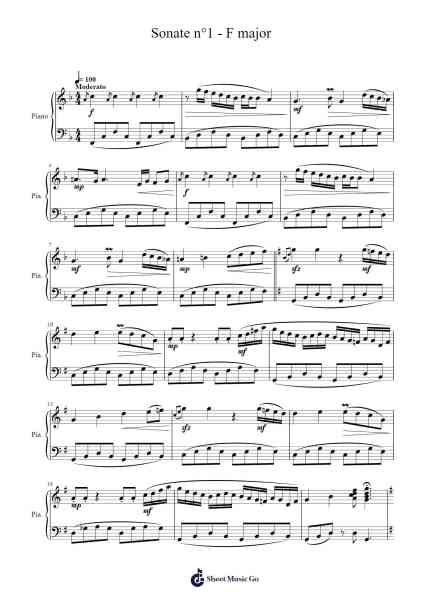 Sonate No. 1 in F Major Sheet Music by Maxime Hébras-Arr.Hornker