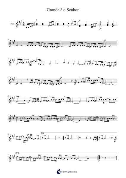 Grande é o Senhor Sheet Music by Adhemar de Campos-Arr.Huthorne