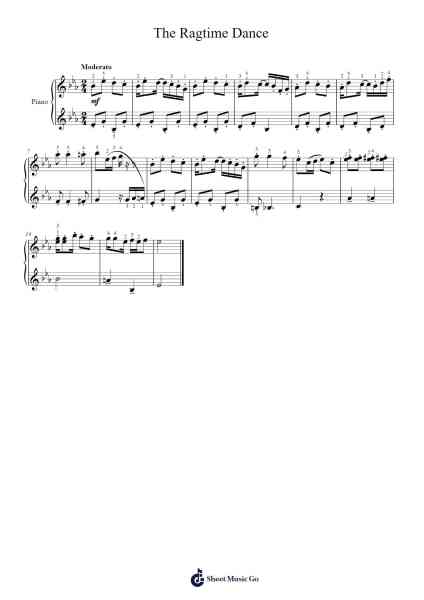 The Ragtime Dance Sheet Music by Scott Joplin-Arr.Cranethe Dougledk