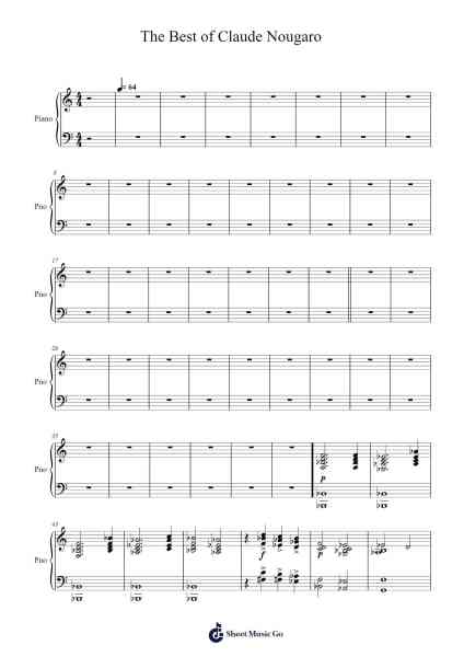 The Best of Claude Nougaro Sheet Music by Claude Nougaro-Arr.Ninah