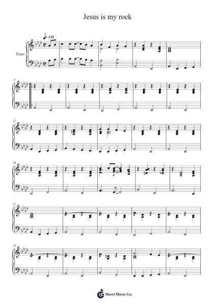 Jesus is my rock Sheet Music by -Arr.Polwer Sharpger