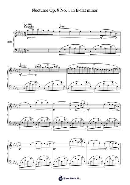 Nocturne in B-flat Minor, Op. 9, No. 1 Sheet Music by Frédéric Chopin-Arr.Dartricia Curcrofts