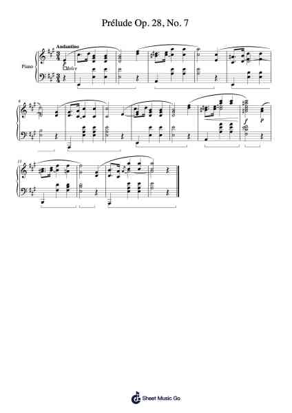 Prélude Op. 28, No. 7 in A Major