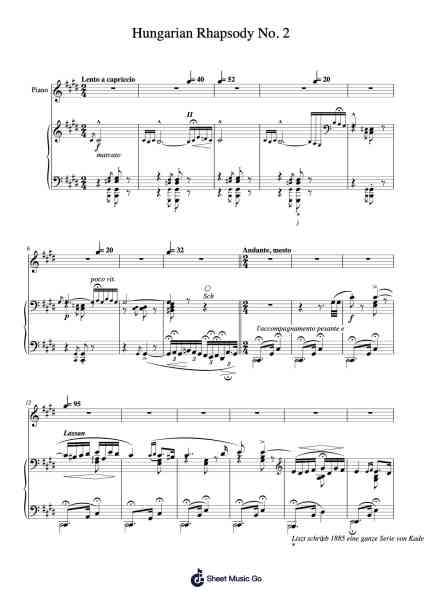 Hungarian Rhapsody No. 2 "Rachmaninoff Cadenza" Sheet Music by Franz Liszt-Arr.Rontrine Ollyn